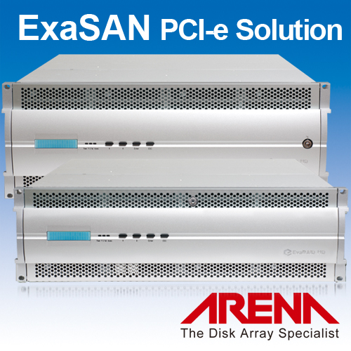 ExaSAN PCI-e Solution高频寛磁碟阵列储存系统