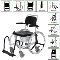 Commode shower chair