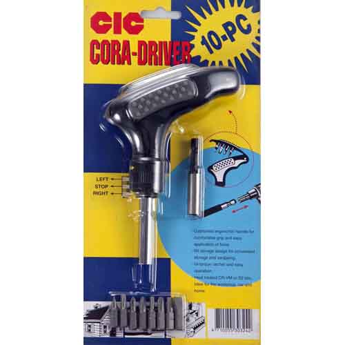 10PC CORA Ratchet Screwdriver Set