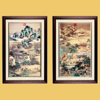 12 Month of the Qing Court Painting Picture