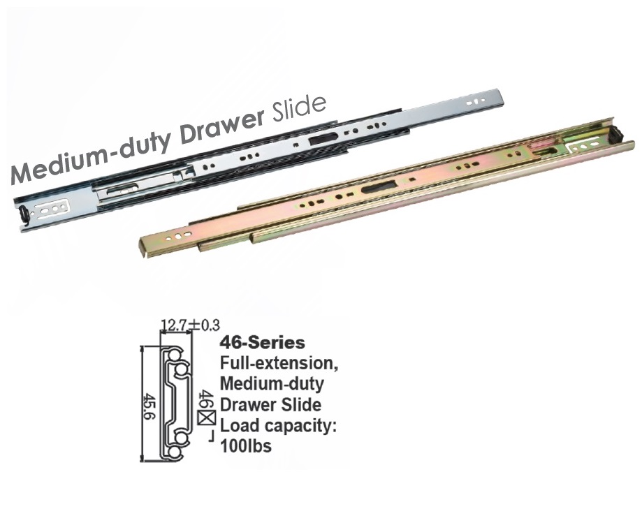 4601 Medium Duty Full Extension Drawer Slides