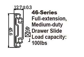 4610 Medium-duty full extension Ball Bearing Drawer Slides