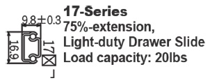 1703 Light-duty Drawer Slide