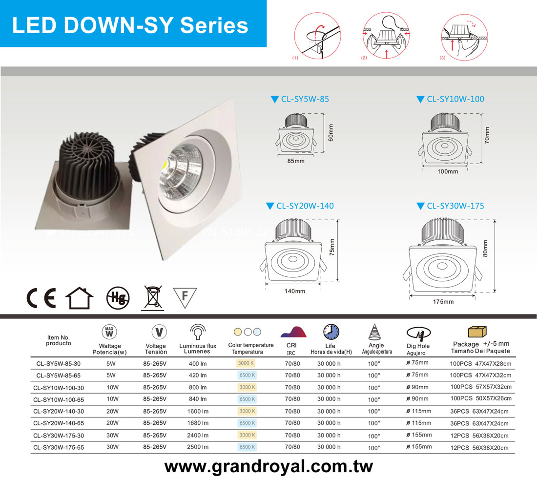 LED DOWN - SY Series