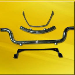 Front Bumper with Braket and Rear Bumper with Bracket for Golfcar