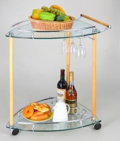 2-tier Boat-shaped Wooden Trolley 2-tier Boat-shaped Wooden Trolley