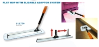 Flat mop with slidable adaptor 