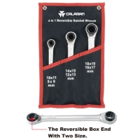 4 In 1 Reversible Ratchet Wrenches Set