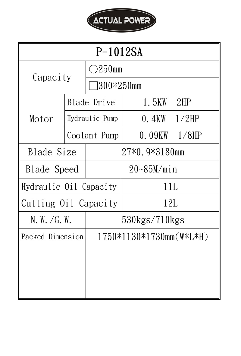 Semi-Automatic Band Saws Machine