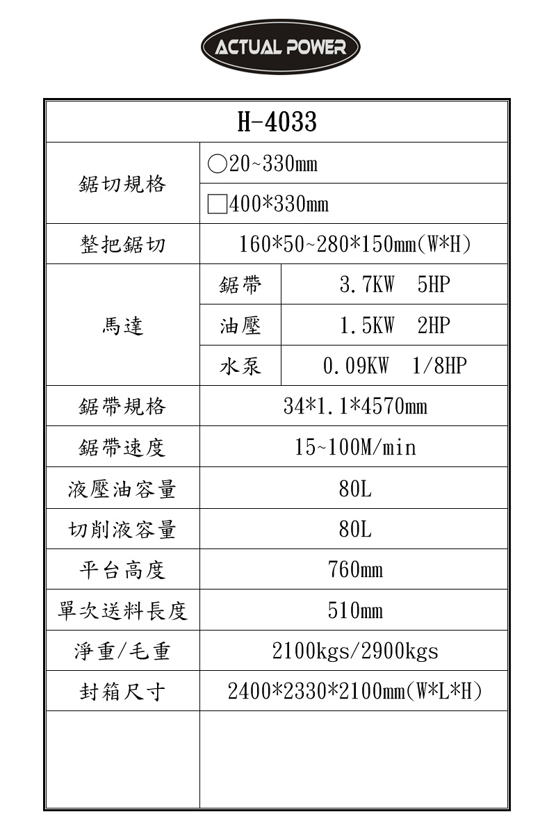 龙门型全自动带锯机