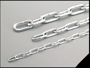 Steel straight link hand chain , welded