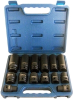 14PC 1/2” IMPACT SOCKET SET (Metric, 6PT)CR-MO 14PC 1/2” IMPACT SOCKET SET (Metric, 6PT)CR-MO