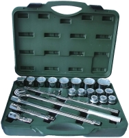 21-pc 3/4” Dr. Socket Set CR-V (6-point model, metric combination) 21-pc 3/4” Dr. Socket Set CR-V (6-point model, metric combination)