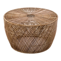 The Natural SOGO WICKER DRUM COFFEE TABLES