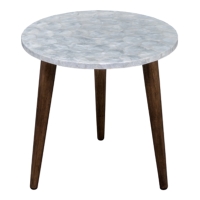 NEGROS K/D CAPIZ SHELLS INLAY END TABLES