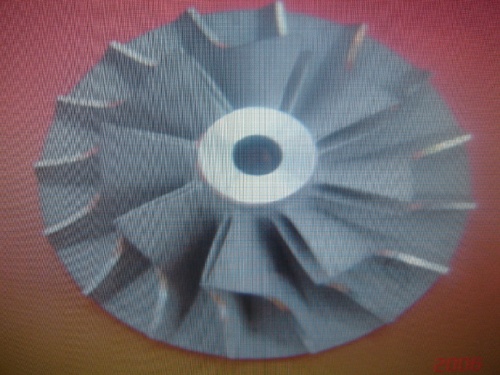 Turbocharger compressor wheel, turbine wheel. Turbocharger compressor wheel, turbine wheel.