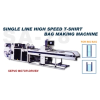 Single Line High Speed T-shirt Bag Making Machine