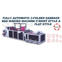 Fully Automatic 3-folded Garbage Bag Making Maching-T-shirt Style & Flat Style Fully Automatic 3-folded Garbage Bag Making Maching-T-shirt Style & Flat Style