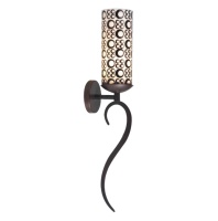Wrought Iron Galle Glass Wall Sconce