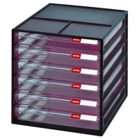 A4 Vertical Stationery Stackable Desktop and File Organizer with 6 Drawers