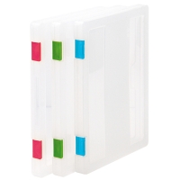 A4 Carry File Box with 3 Colors for Choices and Label for Easy Recognition