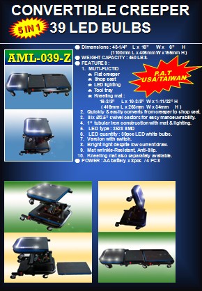 CONVERTIBLE CREEPER       39 LED BULBS

CONVERTIBLE CREEPER  39 LED BULBS