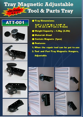 Tray Magnetic Adjustable Tool & Parts Tray