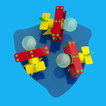 FJ Children Ceiling Mounted Spot Lamp with Three Lamp Holders