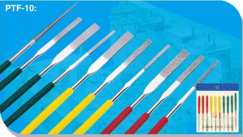 Diamond Taper Files PTF-10 ELECTROPLATED Diamond Taper Files PTF-10 ELECTROPLATED
