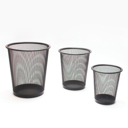Wire-mesh Office Wastepaper Basket- round