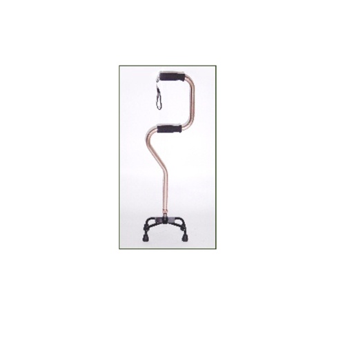 Duo-bend bronze-colored quad cane (large base)