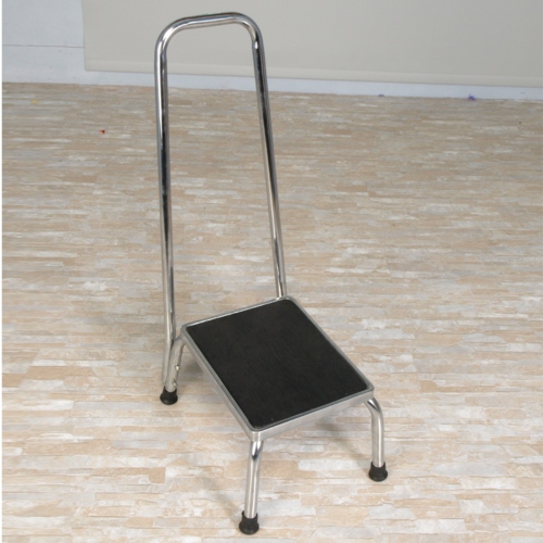 Enameled backless bath stool