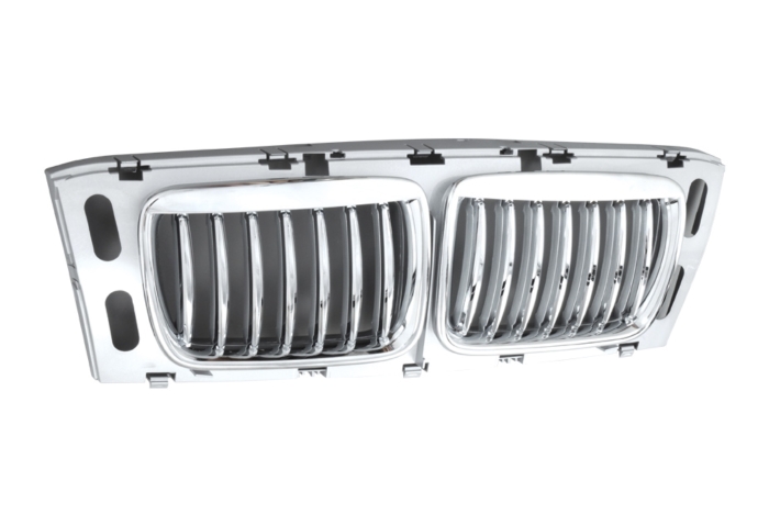 TUNING GRILLE for E34-M60 chrome+chrome + silver