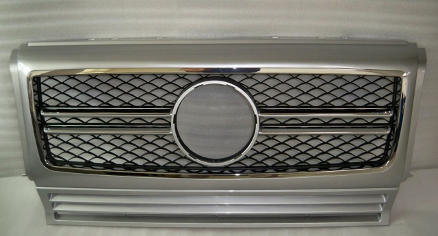 GRILLE FOR BZ G63(SILVER/CHROMED TWO MOULDING/W/MK)