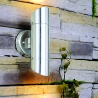 Stainless steel with glass diffuser wall lamp