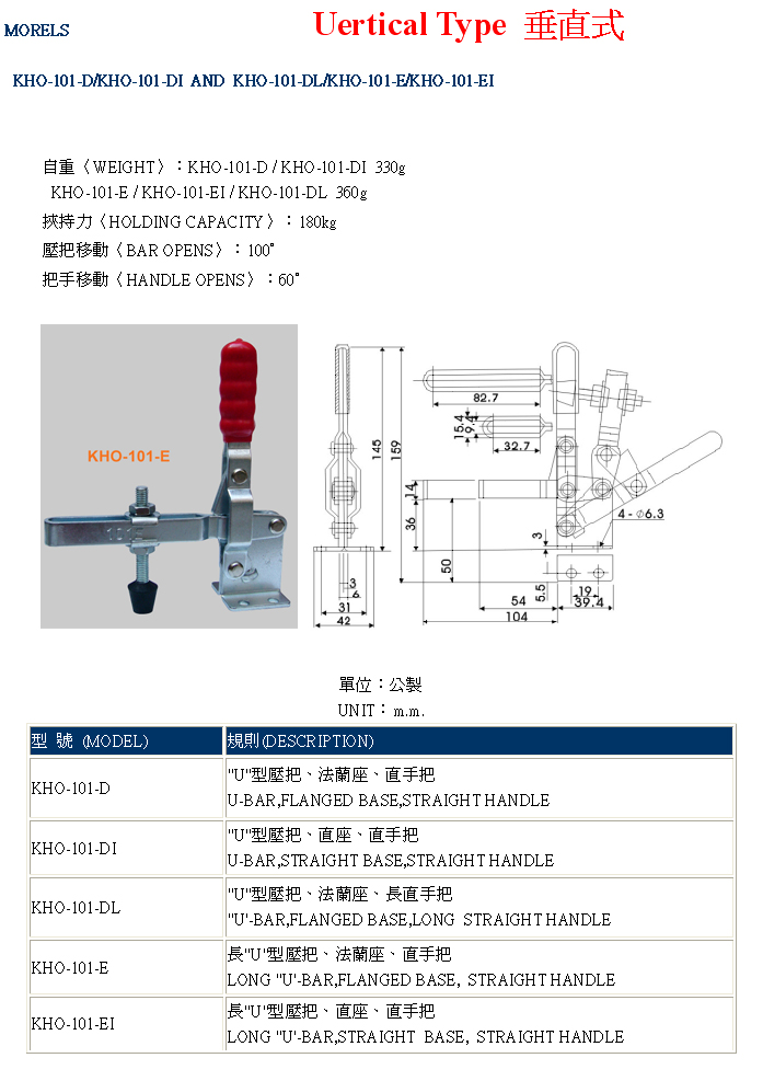 快速夾鉗具/垂直式夾鉗