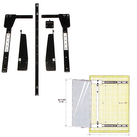 Sliding Mirror Brackets (w/traverse rods)