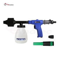 Air foam gun kits, one gun for foam, water/engine cleaning, sandblasting and blow/dust gun function