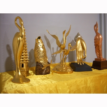 鑄銅貼金工藝擺件