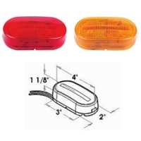 4p LEDs Oblong Clearance and Side Marker Light w/Reflex 4p LEDs Oblong Clearance and Side Marker Light w/Reflex
