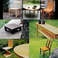 竹製Z造型的環保材料單品傢俱