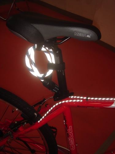 Reflective 4-Dial Combination Cable Lock / Reflective+ Glow in the dark Cable Housing Reflective 4-Dial Combination Cable Lock / Reflective+ Glow in the dark Cable Housing