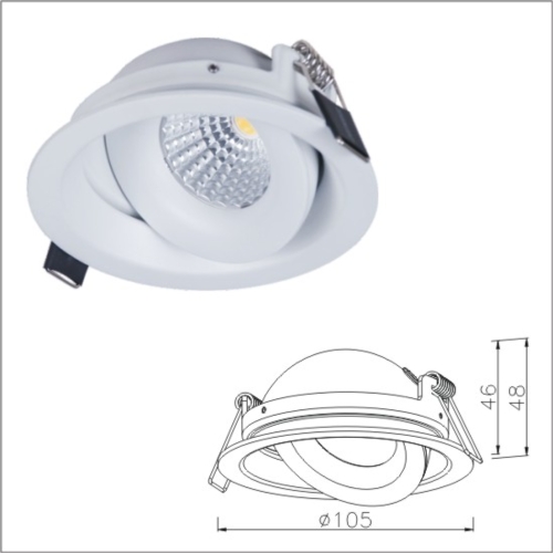 Newest ultrathin UFO swivel and tilt adjustable COB LED ceiling light