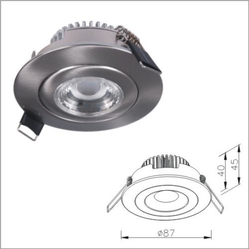 Classic Design Recessed LED Light Fixture, IP44 High Efficiency Light