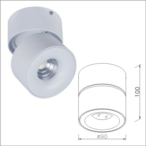LED light fixtures swivel & tilt adjustable spotlight ceiling lights