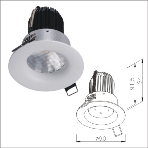 Quality Ensurance IP44 Bathroom Recessed LED Lighting Fixture