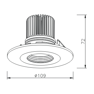 Aluminum LED down light recessed fixed design