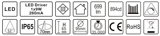 9W Fire Rated LED Down Light 9W Fire Rated LED Down Light
