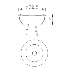 Mini Cabinet Light Recessed shelf light