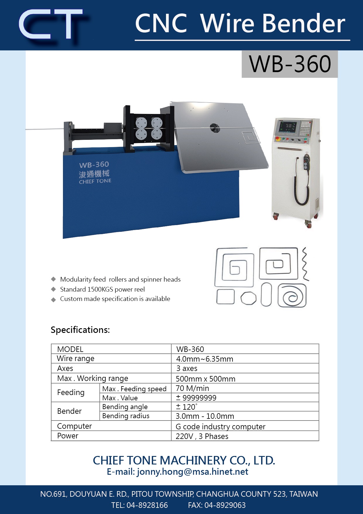 WB-360 CNC Wire Bender